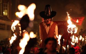 Bonfire Night - Burning an effigy of Guy Fawkes